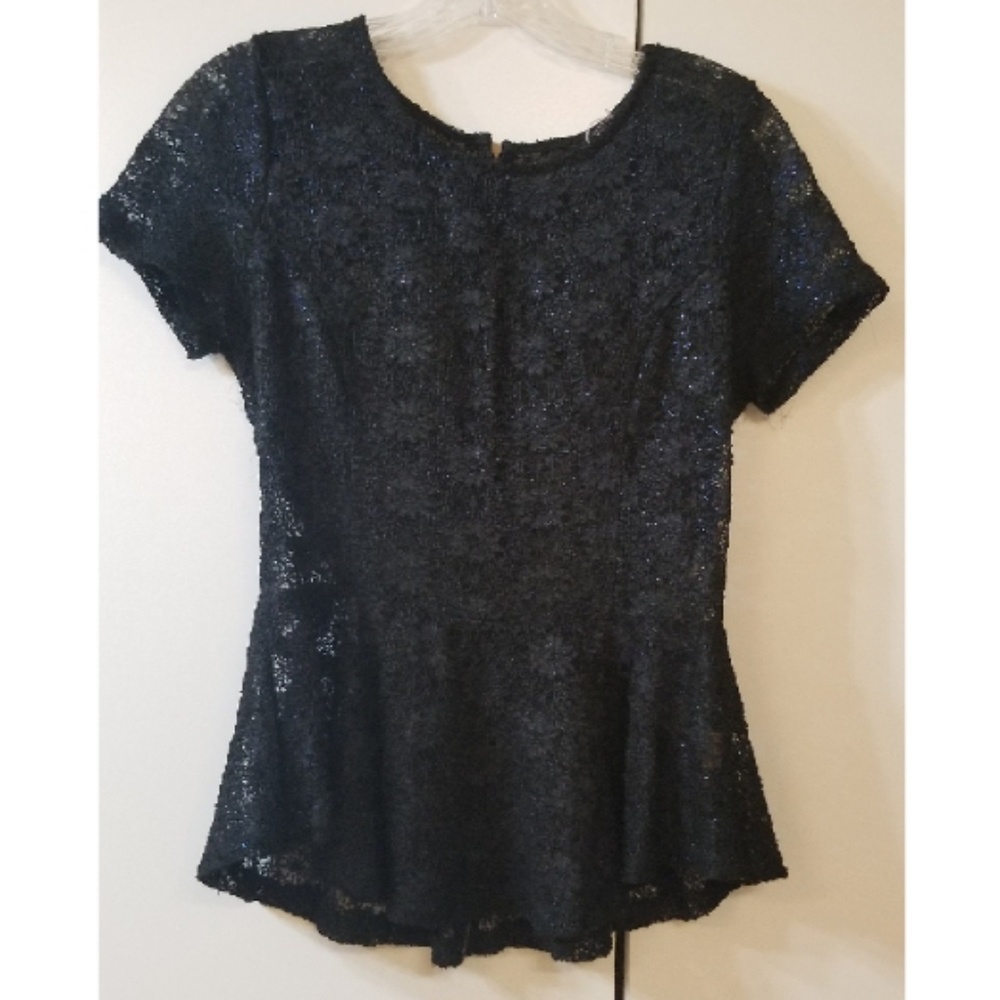 Metallic peplum Top